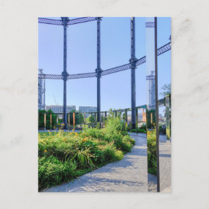 Gasholder Park, Kings Cross, London UK Postcard