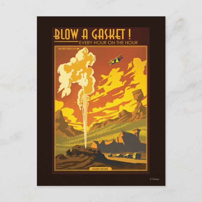 Gasket Geyser Illustration Postcard (Front)