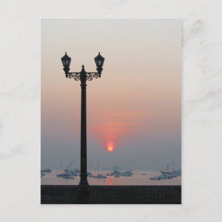 Gaslight at sunrise postcard