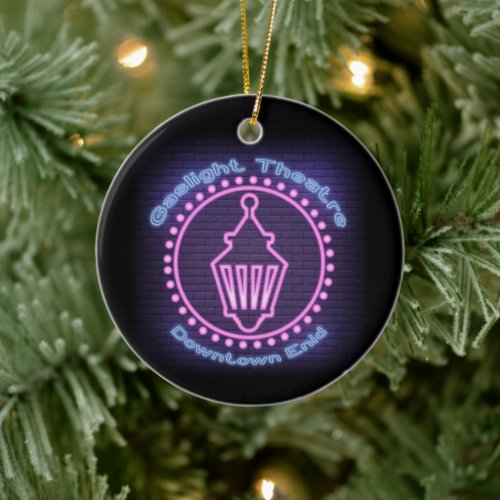 Gaslight Neon Logo Christmas Ornament