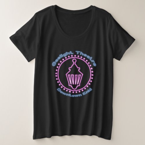 Gaslight Neon Logo Womens Plus T_shirt