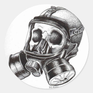 GasMask Classic Round Sticker