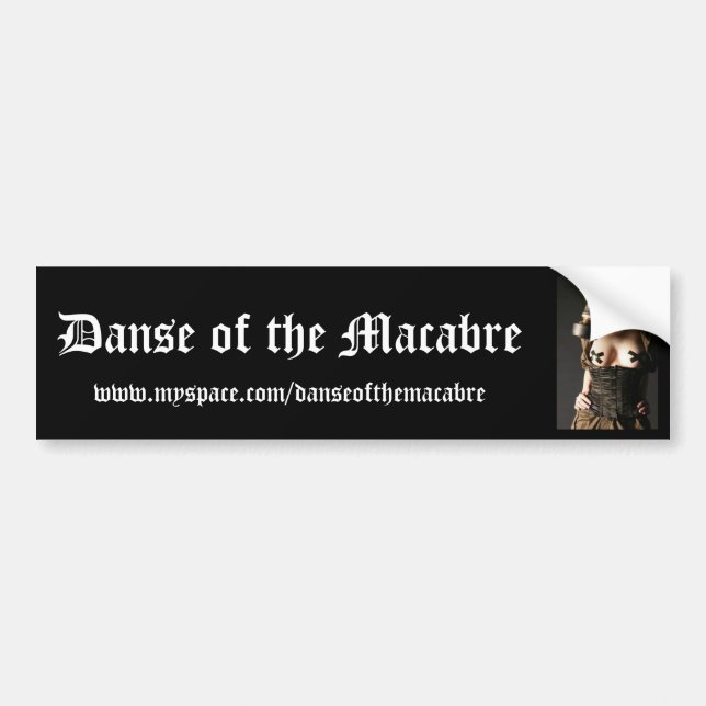 Gasmask-Fashion-Fetish, Danse of the Macabre, w... Bumper Sticker (Front)