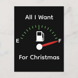Gasoline for Christmas Postcard