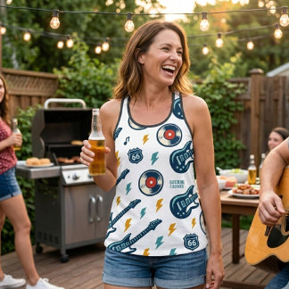 Gasoline & Guitars – Chrome & Vinyl Tank Top