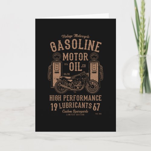 Gasoline Motor Oil Card