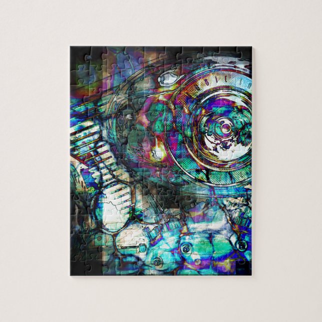 Gasoline Motorcycle Engine Jigsaw Puzzle (Vertical)