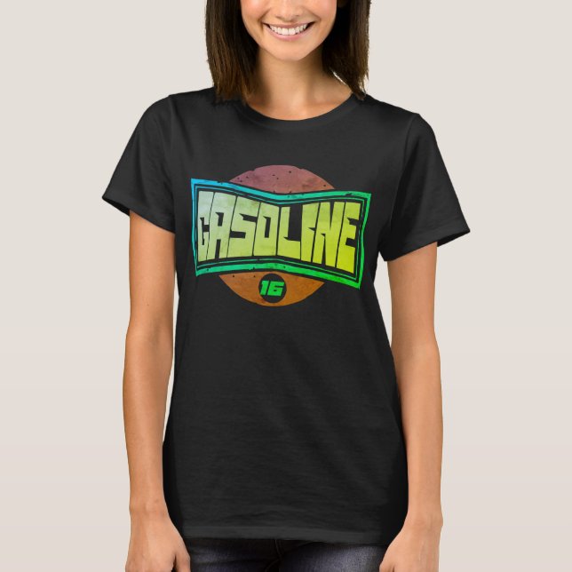 Gasoline power oil engine vintage customisable T-Shirt (Front)