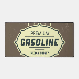 Gasoline Retro Label Desk Mat
