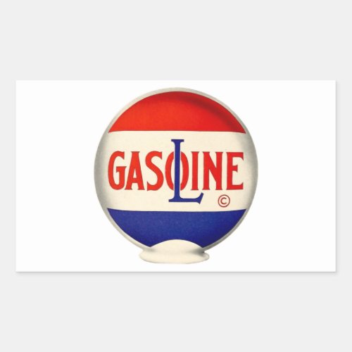 Gasoline Vintage Advertising Rectangular Sticker
