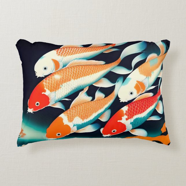 GASP OF KOI ACCENT PILLOW (Front)
