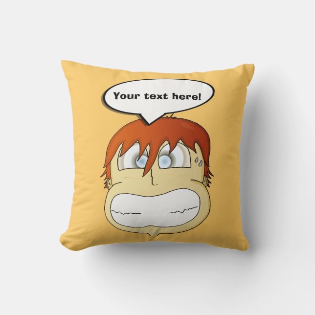 Gasp! Throw Pillow (Front)