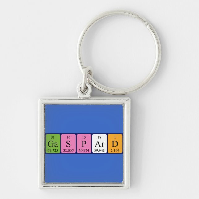 Gaspard periodic table name keyring (Front)