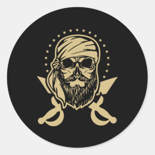 Pirate Pirate Head Eye Patch' Sticker