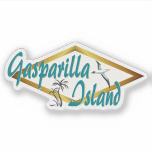 Gasparilla Island Boca Grande Florida beach design Sticker