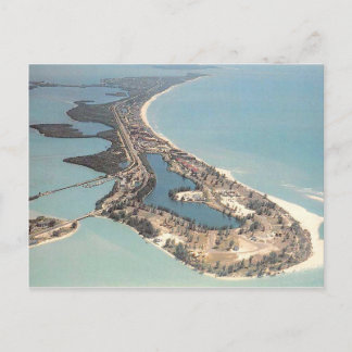 Gasparilla Island Boca Grande vintage aerial view Postcard