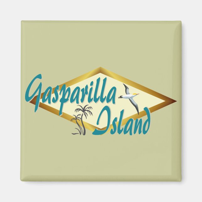 Gasparilla Island Florida beach design Magnet (Front)