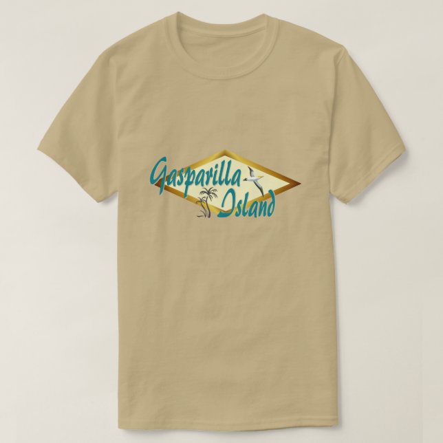 Gasparilla Island Florida beach design T-Shirt (Design Front)