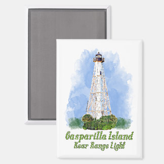 Gasparilla Island Rear Range Light - Florida Magnet