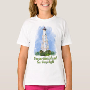 Gasparilla Island Rear Range Light - Florida T-Shirt
