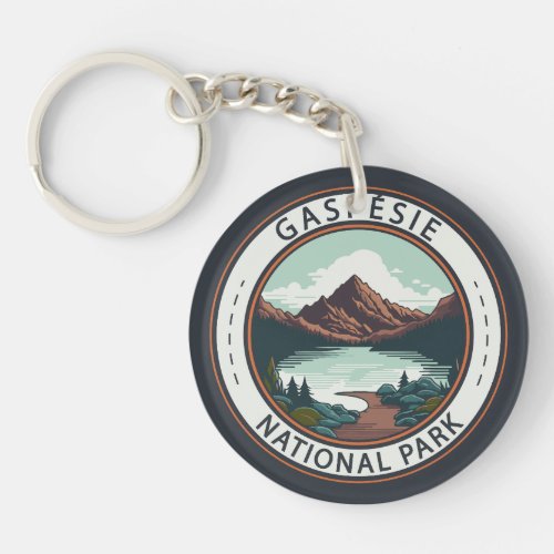 Gaspsie National Park Canada Badge Keychain