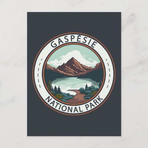 Gaspsie National Park Canada Badge Postcard