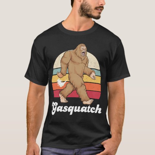 Gasquatch Funny Bigfoot Farting Gassy Sasquatch Fa T_Shirt