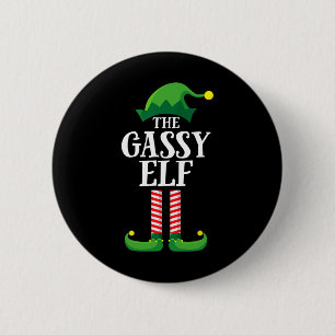 Gassy Elf Matching Family Group Christmas Party Button
