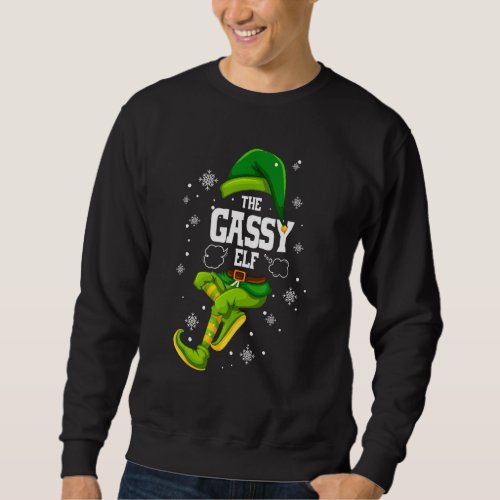 Gassy Elf Xmas Pjs Matching Christmas Pajamas For  Sweatshirt