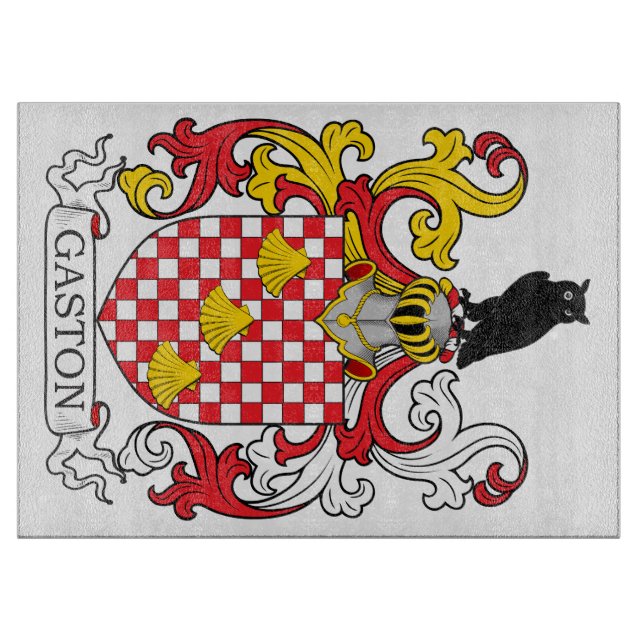 Gaston Family Crest Cutting Board (Front)