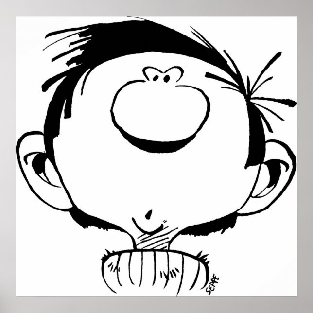 Gaston Lagaffe Guust Flater Gomer Goof by Seppe Mu Poster (Front)