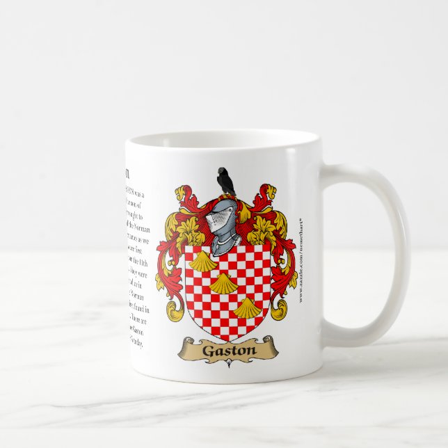 Gaston, the Origin, the Meaning and the Crest Coffee Mug (Right)