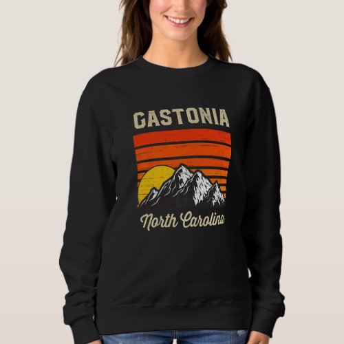 Gastonia North Carolina Retro City State Vintage U Sweatshirt