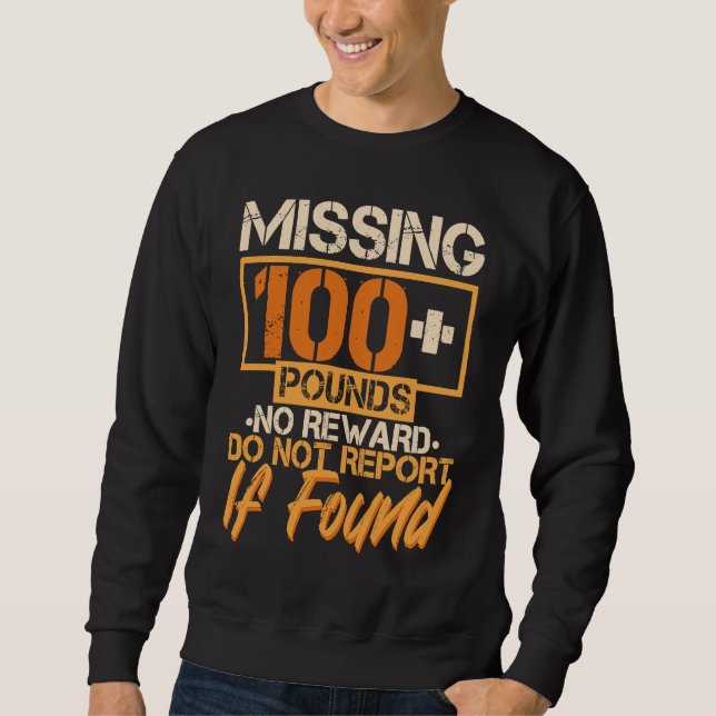 Gastric 100 Pounds Lost Bariatric Surgery Weight L Sweatshirt (Front)