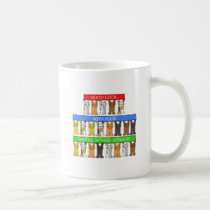 Gastric Bypass, Good Luck, Cartoon Cats. Coffee Mug
