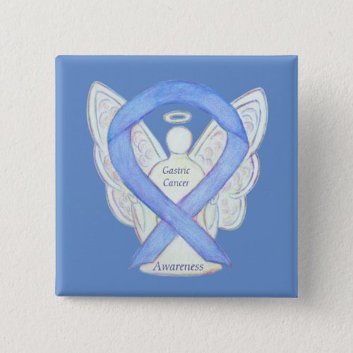 Gastric Cancer Angel Awareness Ribbon Art Pin