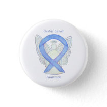 Gastric Cancer Angel Awareness Ribbon Art Pin