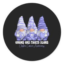 Gastric Cancer Awareness Month Periwinkle Ribbon G Classic Round Sticker
