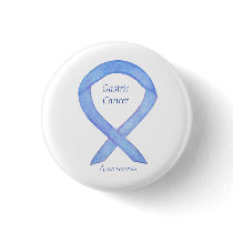 Gastric Cancer Awareness Ribbon Custom Art Pin