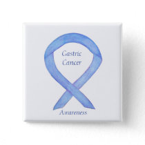 Gastric Cancer Awareness Ribbon Custom Art Pin