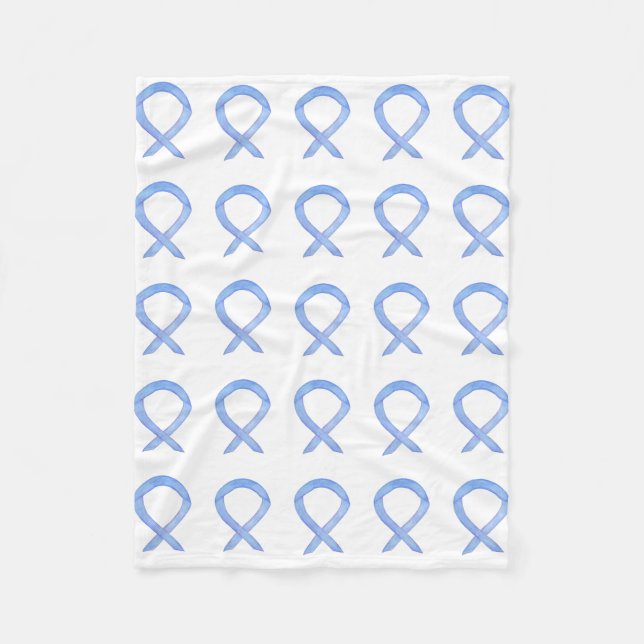Gastric Cancer Awareness Ribbon Fleece Blankets (Front)