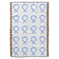 Gastric Cancer Awareness Ribbon Throw Blankets