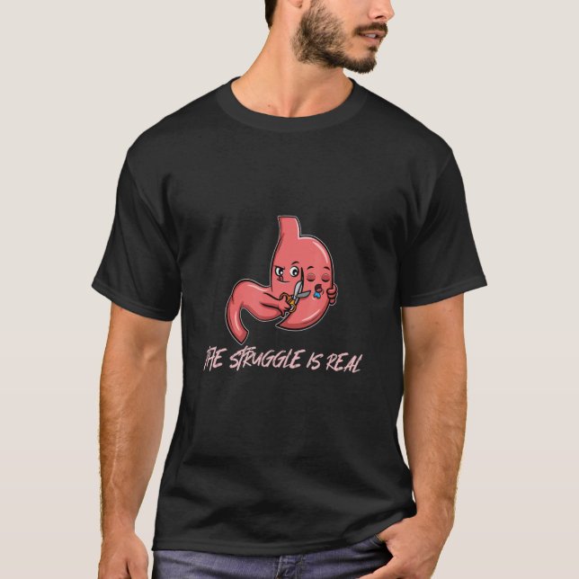  Gastric Sleeve Bariatric Surgery Humor Pun Joke T-Shirt (Front)