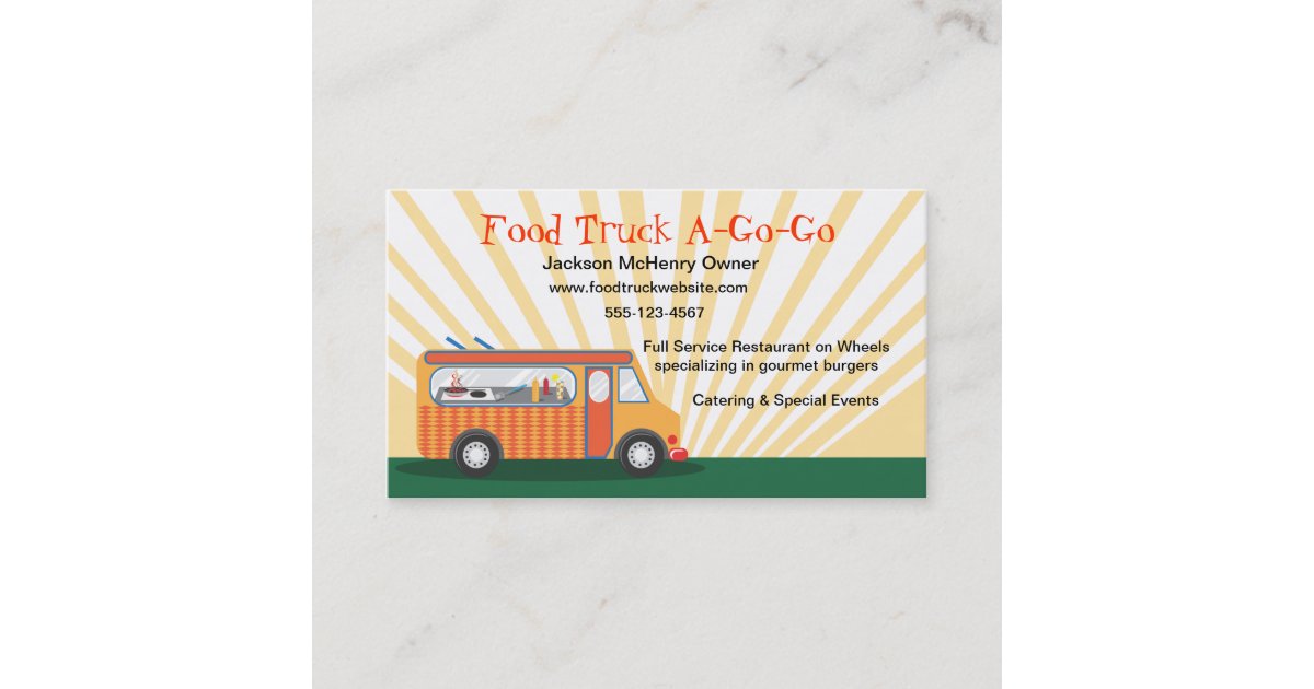 Gastro Food Truck Business Cards Zazzle