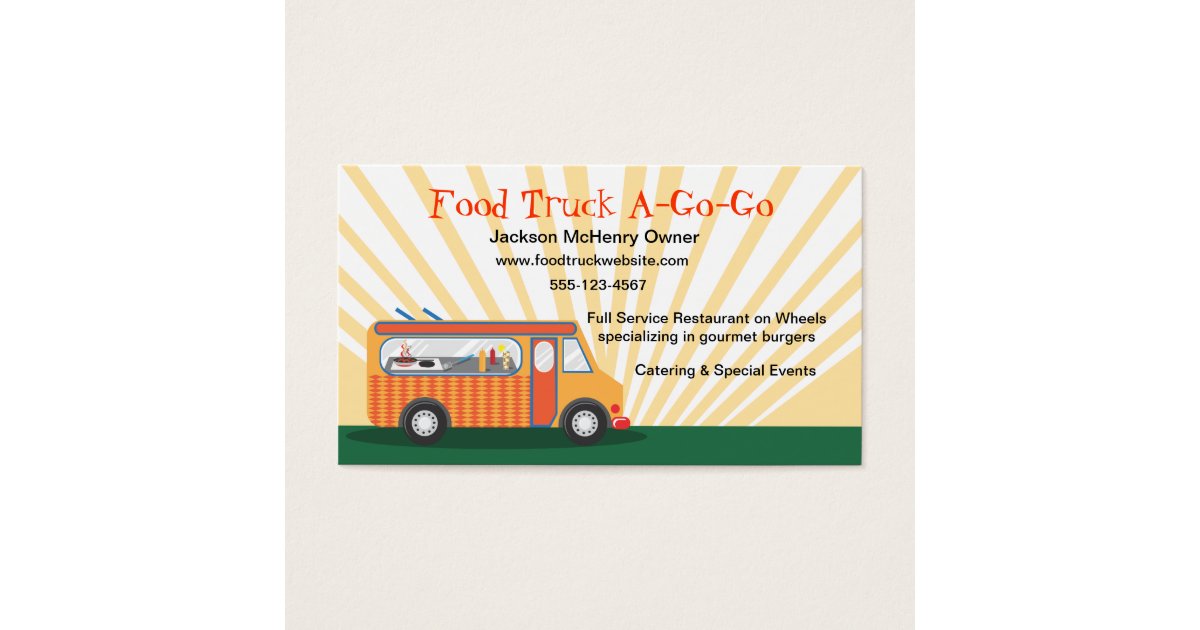 Gastro Food Truck Business Cards Zazzle