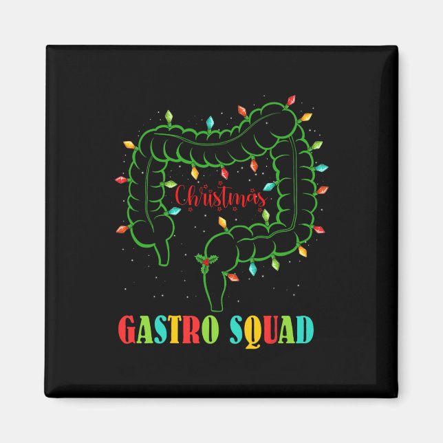 Gastro Nurse Squad Fun Christmas Lights Gastroente Magnet (Front)