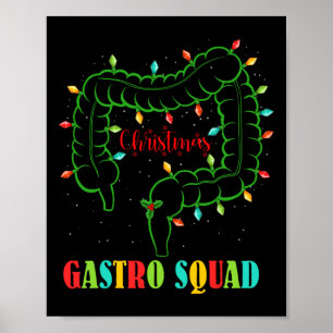 Gastro Nurse Squad Fun Christmas Lights Gastroente Poster