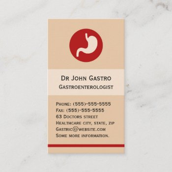 Gastroenterologist Business Card by TheStationeryShop at Zazzle