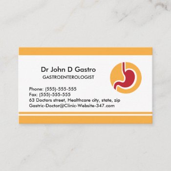 Gastroenterologist Business Card by TheStationeryShop at Zazzle