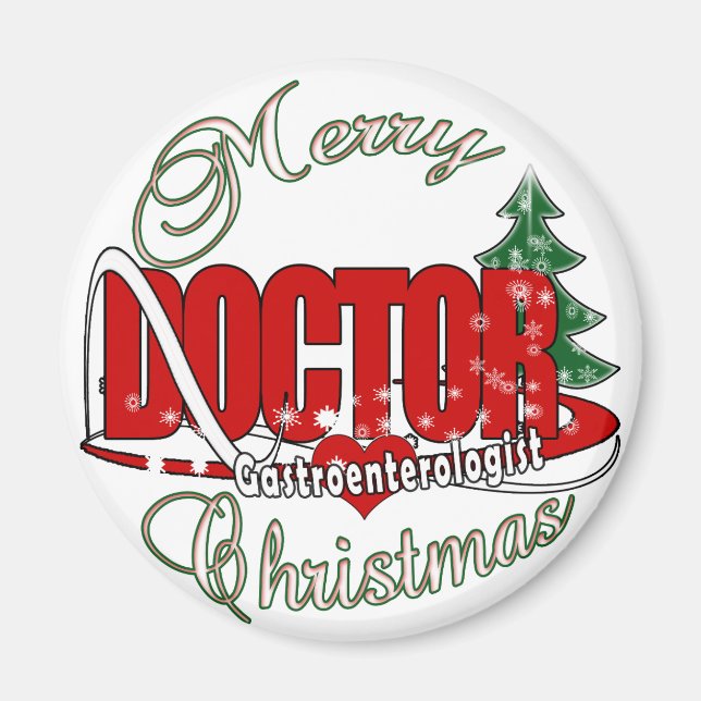 Gastroenterologist DOCTOR CHRISTMAS Magnet (Front)